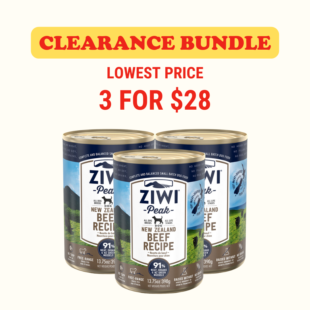 3 FOR 28 ZIWI Peak Beef Canned Dog Food 390g Paws Play