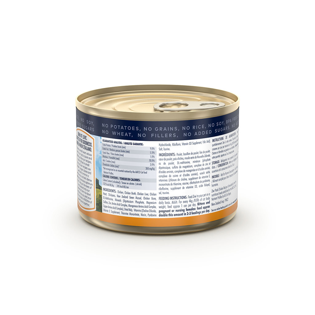[3 FOR $23] ZIWI Peak Canned Cat Wet Food Chicken/Lamb/Beef (185g)