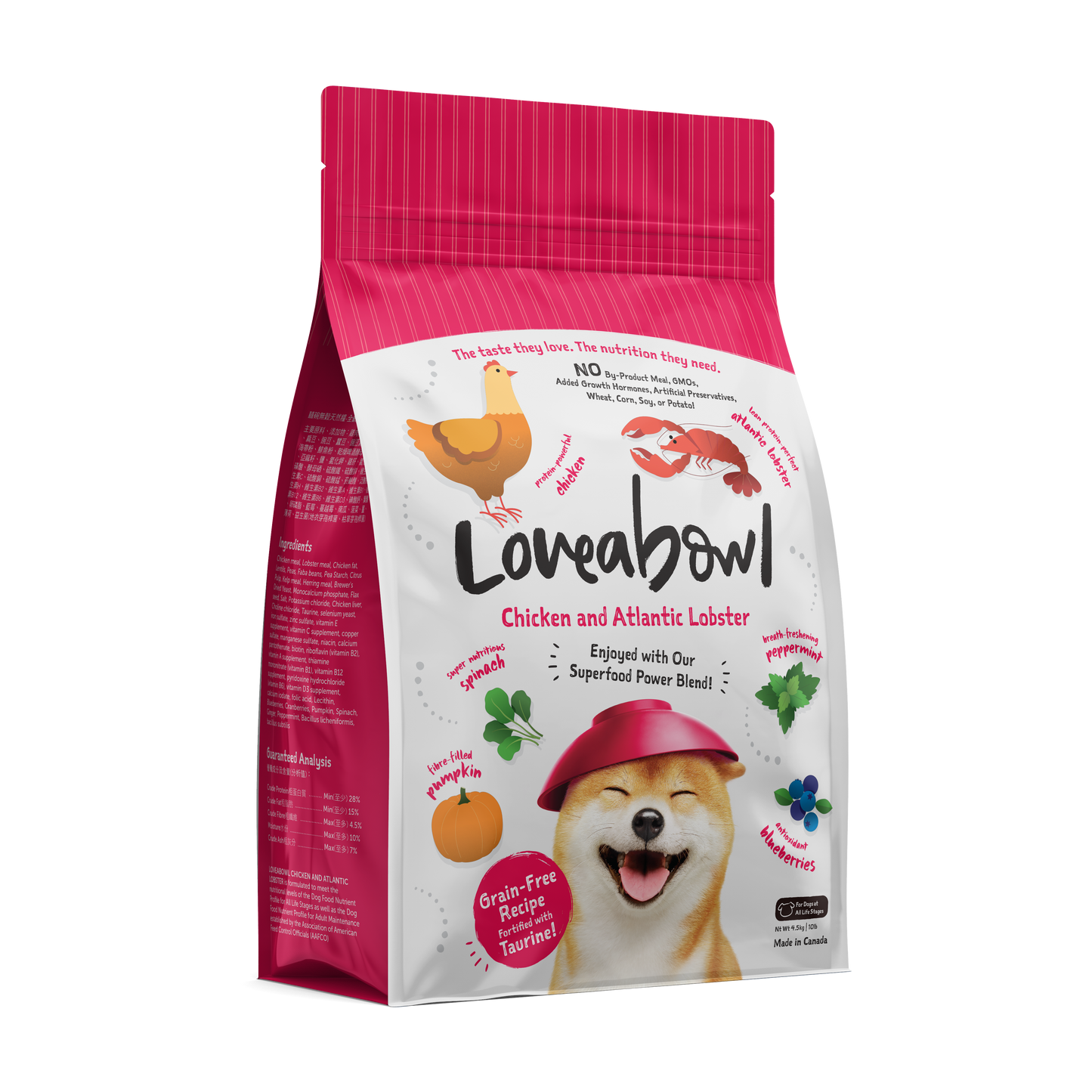 Loveabowl Chicken with Atlantic Lobster Dog Dry Food (4 Sizes)