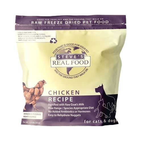 Steve's Real Food Original Freeze Dried Chicken Nuggets for Dogs & Cats 20oz