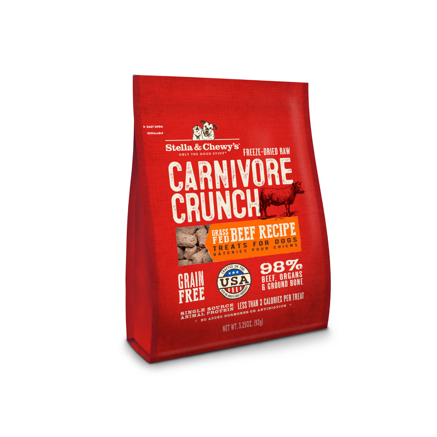 Stella and Chewy's Carnivore Crunch Freeze Dried Dog Treat - Beef 3.25oz