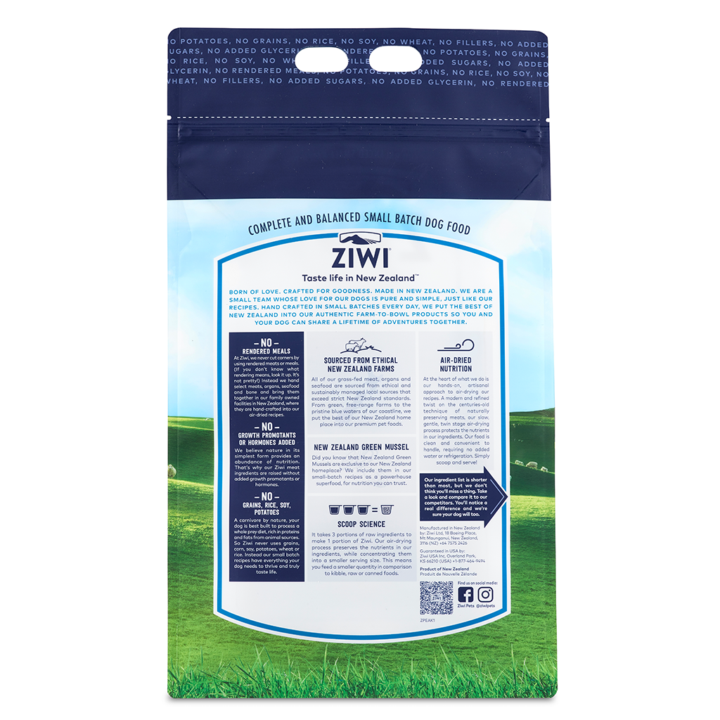 ZIWI Peak Air Dried Lamb Dog Food (4 Sizes)