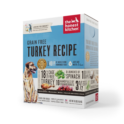 The Honest Kitchen Dehydrated Grain-Free Dog Food - Turkey Recipe (Embark) (2 Sizes)