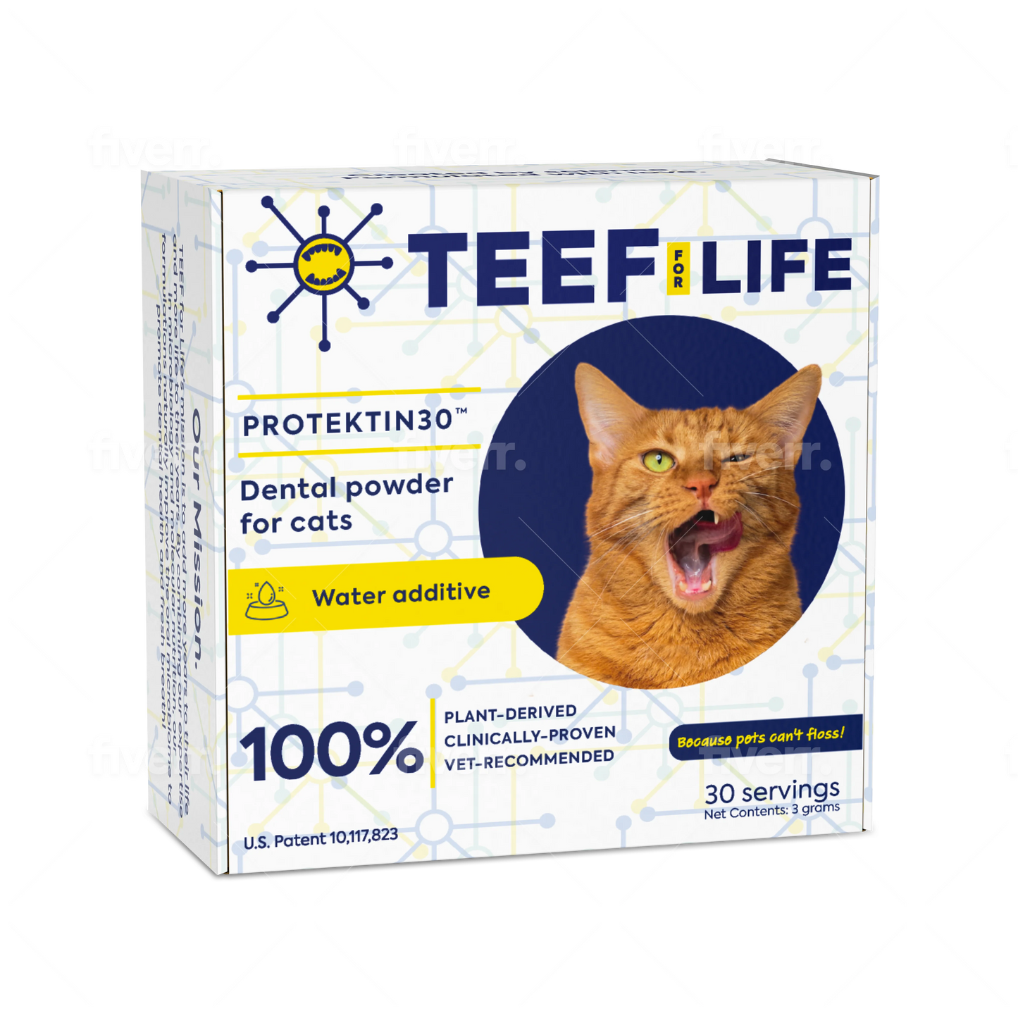 TEEF for Life - Protektin30™  Dental Kit: Powder water additive for cats (Refillable)