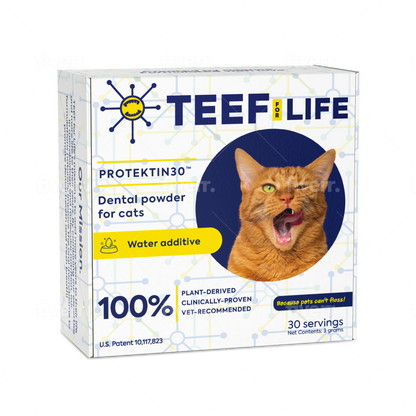 TEEF for Life - Protektin30™  Dental Kit: Powder water additive for cats (Refillable)