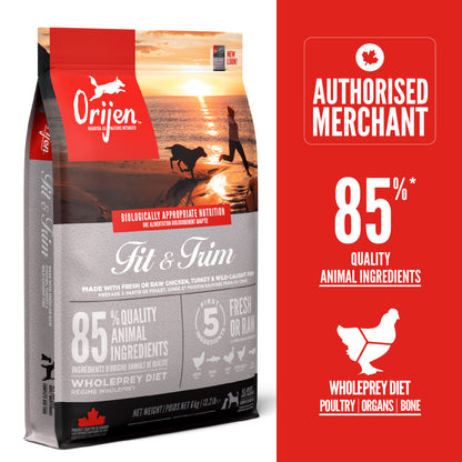 ORIJEN Fit & Trim Freeze Dried Coated Dry Dog Food For Weight Control 2kg