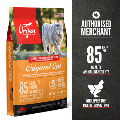 ORIJEN Original Freeze Dried Coated Dry Cat Food 340g/1.8kg