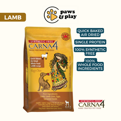 Carna4 Quick-Baked Air Dried Lamb Easy-Chew Dog Dry Food 2.2lbs