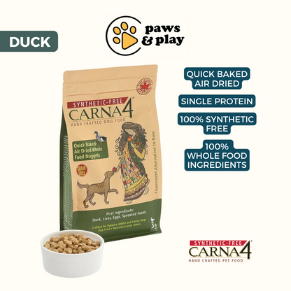 [BUNDLE DEAL] Carna4 Quick-Baked Air Dried Dry Food For Dogs (Chicken/Fish/Duck/Lamb/Venison)