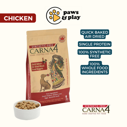 [BUNDLE DEAL] Carna4 Quick-Baked Air Dried Dry Food For Dogs (Chicken/Fish/Duck/Lamb/Venison)