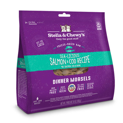 Stella and Chewy's Sea-Licious Salmon & Cod Dinner Morsels Freeze Dried Cat Food (2 sizes)