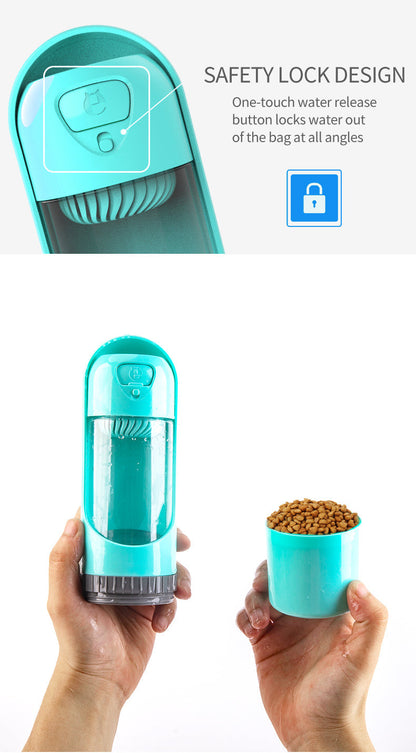 Retractable Travel Water Bottle with Food Storage - BPA Free (4 Colours)