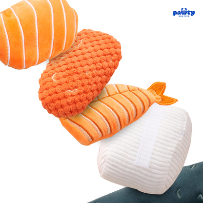 Pawty Interactive Sushi/Chips/CannaPaws Crinkle Dog Toys