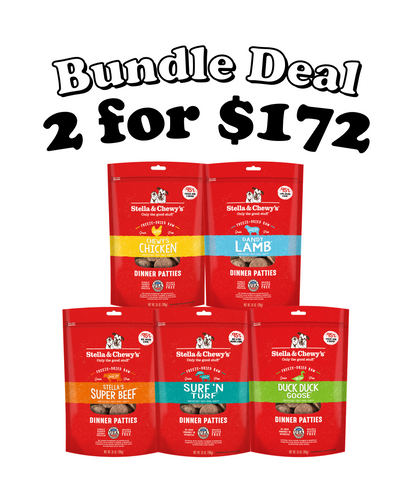 [BUNDLE DEAL] Stella and Chewy's Dinner Patties Freeze Dried Dog Food 25oz X 2