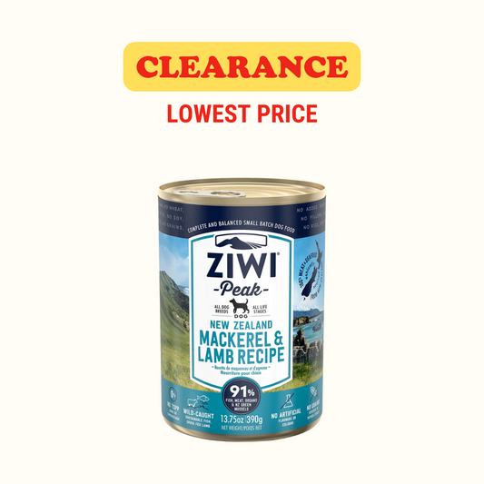 [CLEARANCE] ZIWI Peak Mackerel and Lamb Canned Dog Food (390g)