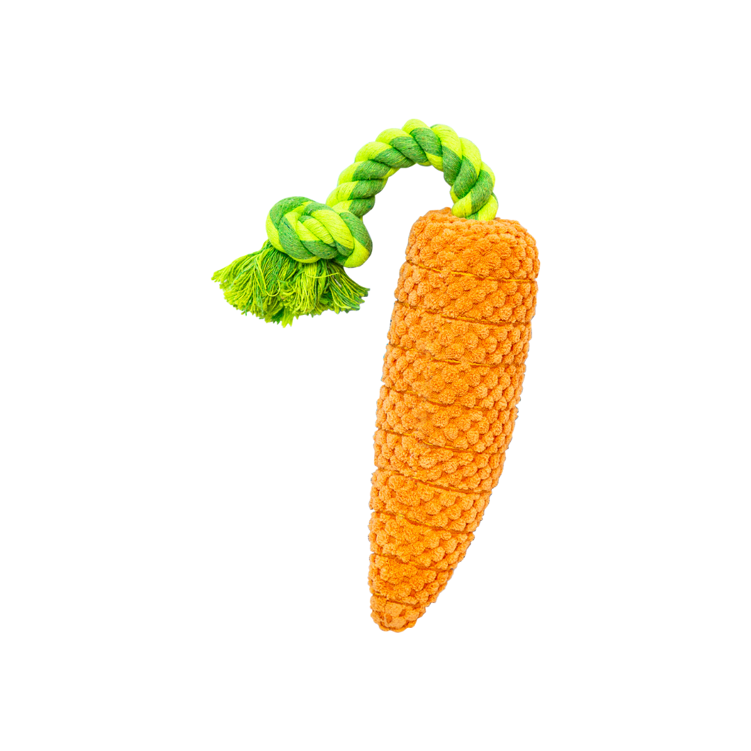 Pawty Dog Toys Carrot Tug Rope Interactive Toy