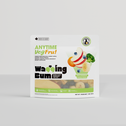 Wagging Bum Anytime VegFru Freeze Dried Dog & Cat Treat - Veggie & Fruits