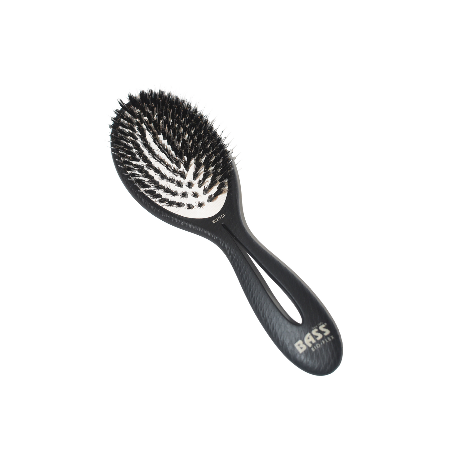 Bass Brushes BIO-FLEX Shine Hair Brush - Black Bristles (Black)
