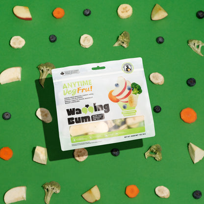 Wagging Bum Anytime VegFru Freeze Dried Dog & Cat Treat - Veggie & Fruits