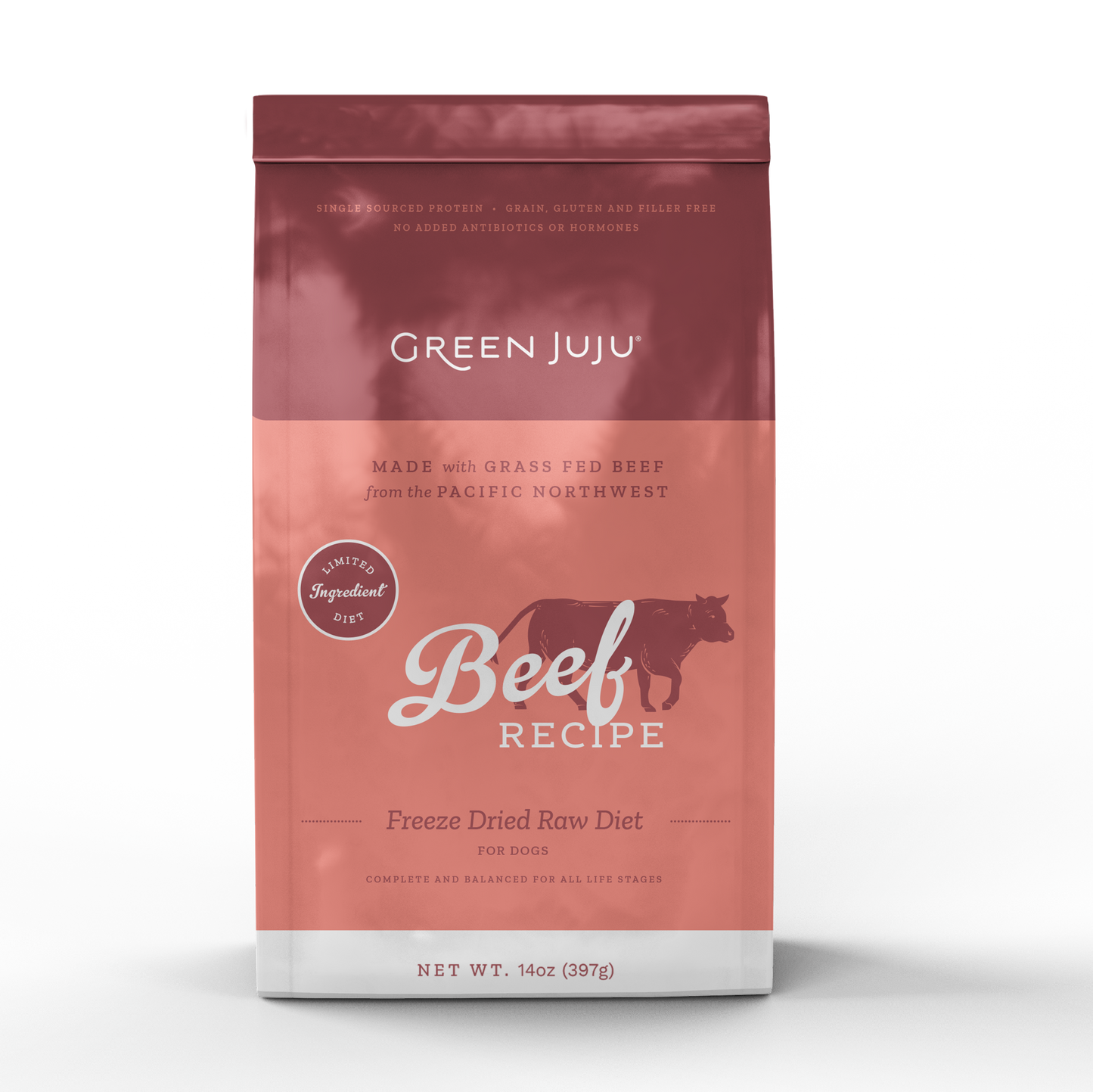 Green Juju Freeze Dried Raw Dog Food 14oz - Beef Recipe