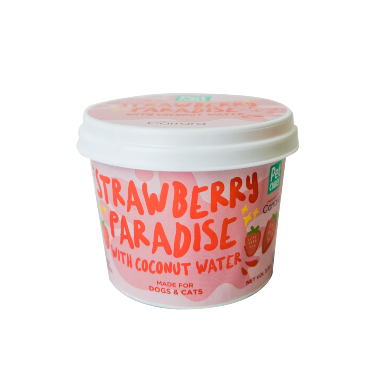 PetCubes Ice Cream for Dogs & Cats - Strawberry Paradise 3.5oz