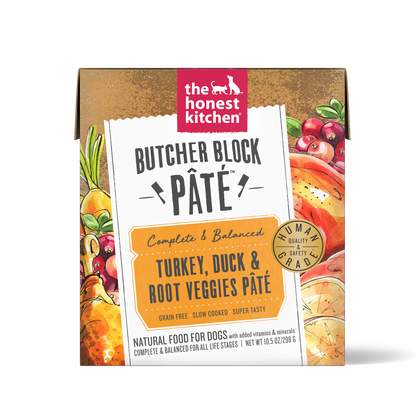 The Honest Kitchen Butcher Block Pate Turkey, Duck & Root Veggies - 10.5 oz