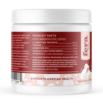 Fera Pets Cardiac Support Supplement For Dogs & Cats (60 capsules) 1.8oz