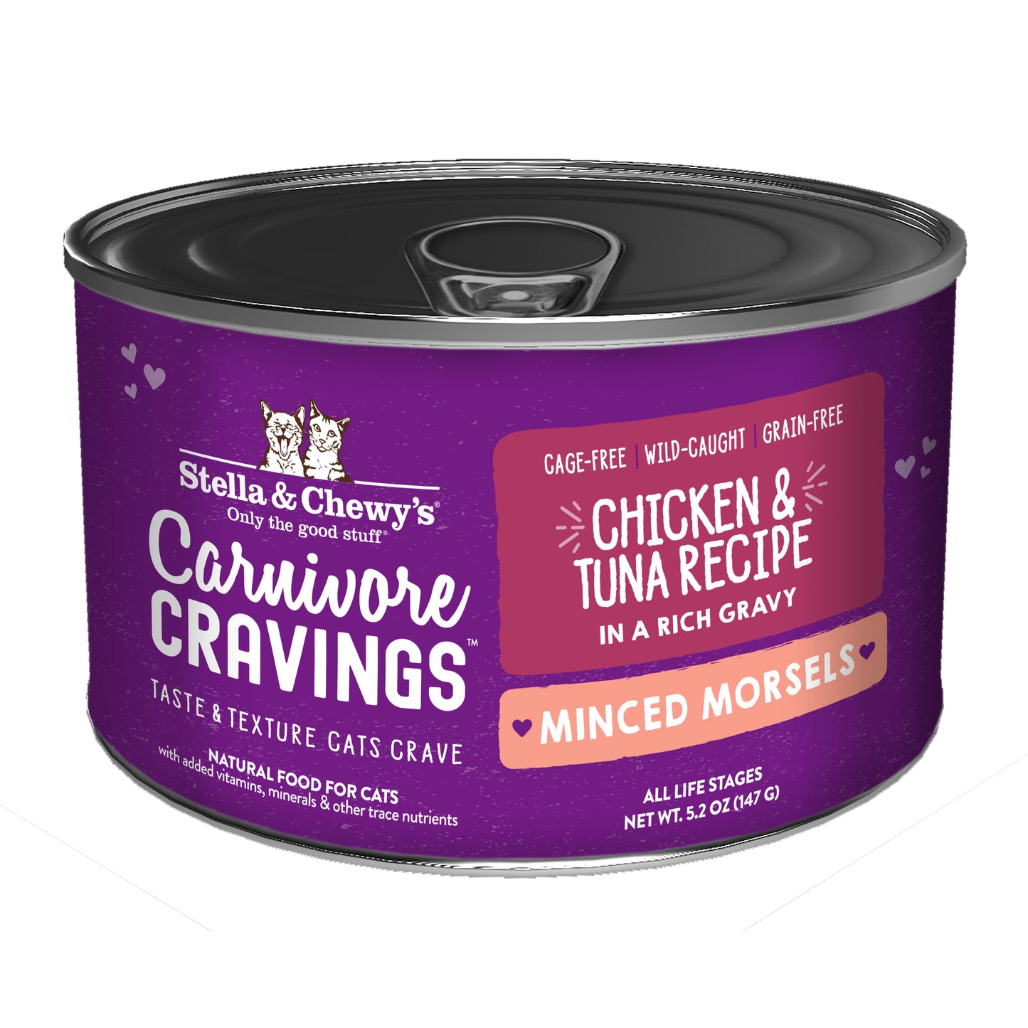 Stella and Chewy's Carnivore Cravings Minced Morsels Chicken & Tuna Recipe 5.2oz