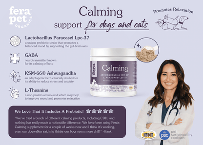 Fera Pets Calming Support Supplement Powder For Dogs & Cats 2.5oz