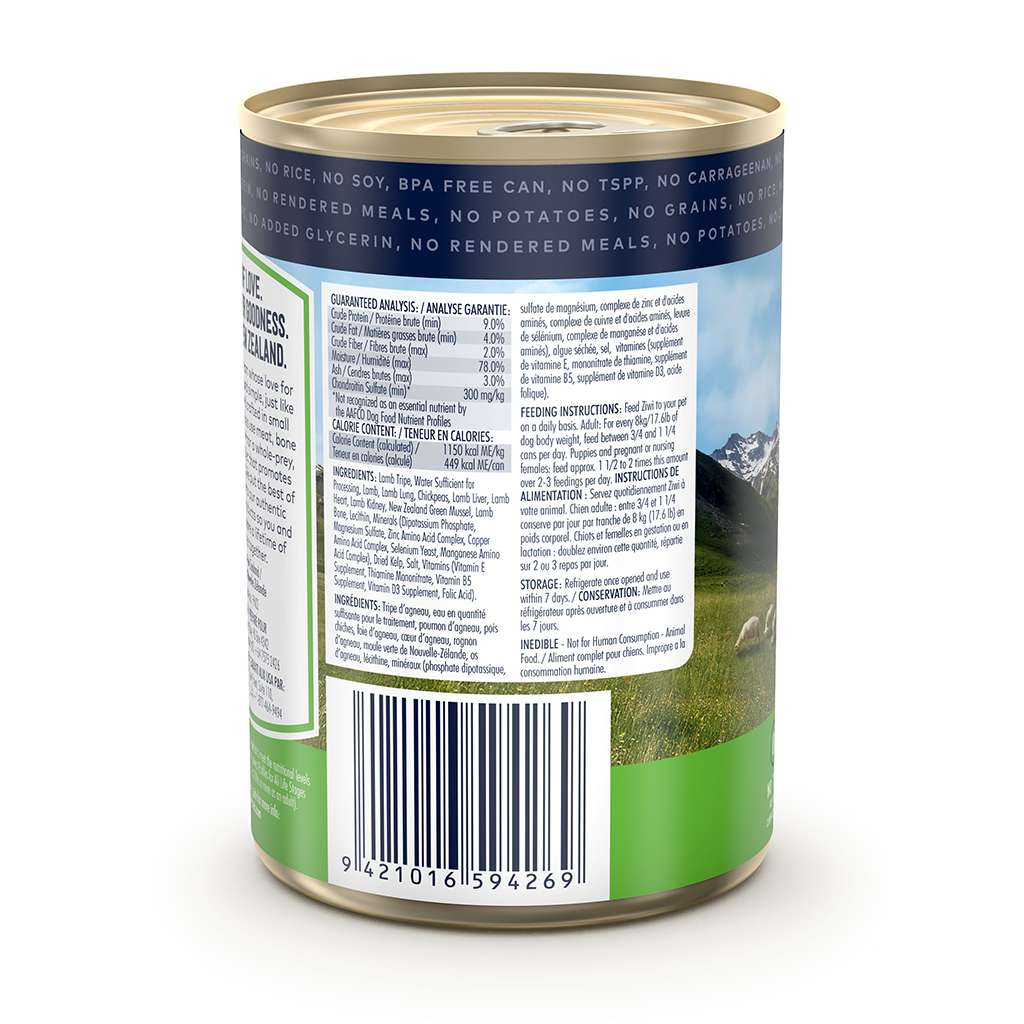 [CLEARANCE] ZIWI Peak Tripe and Lamb Canned Dog Food (390g)