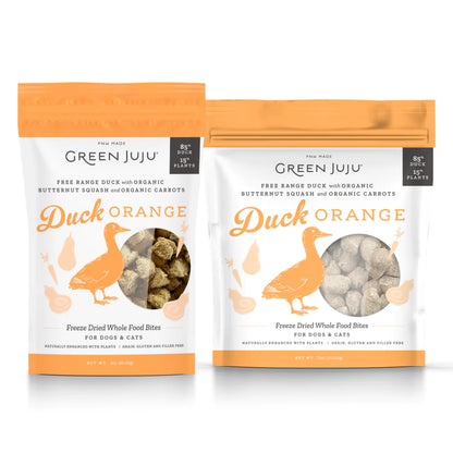 Green Juju Whole Food Bites Freeze Dried Toppers - Duck Orange (2 Sizes)