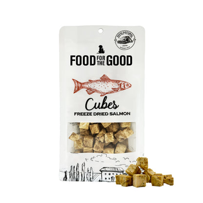 Food For The Good Freeze Dried Cat & Dog Treats - Salmon Cubes 70g