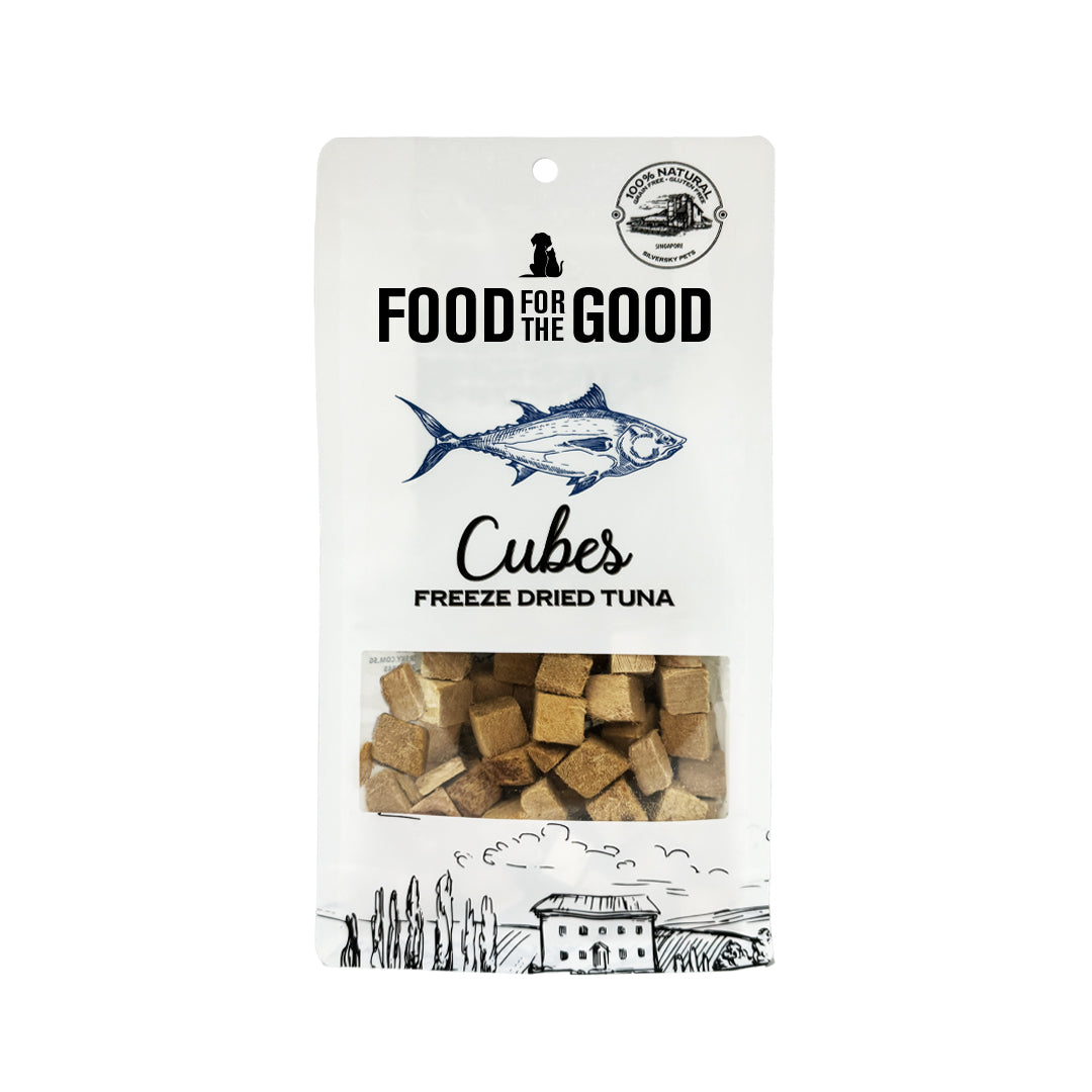 Food For The Good Freeze Dried Cat & Dog Treats - Tuna Cubes 70g