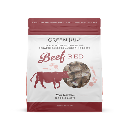 Green Juju Whole Food Bites Freeze Dried Toppers - Beef Red (2 Sizes)