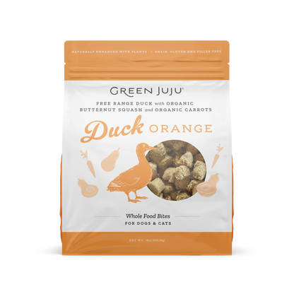 Green Juju Whole Food Bites Freeze Dried Toppers - Duck Orange (2 Sizes)