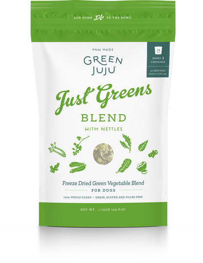 Green Juju Freeze-Dried Just Greens Blend with Nettles (2 Sizes)