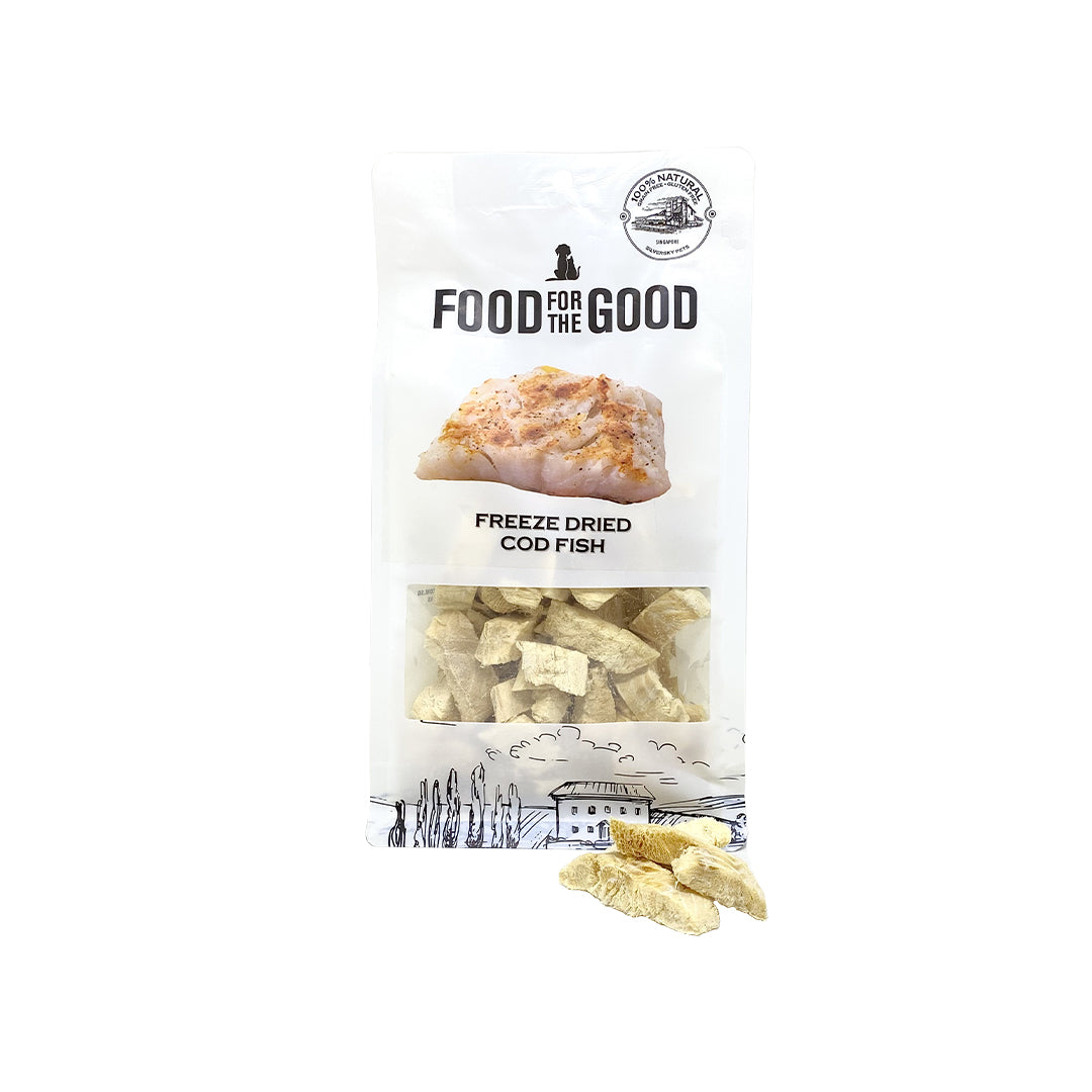 Food For The Good Freeze  Dried Cat & Dog Treats - Cod Fish 50g