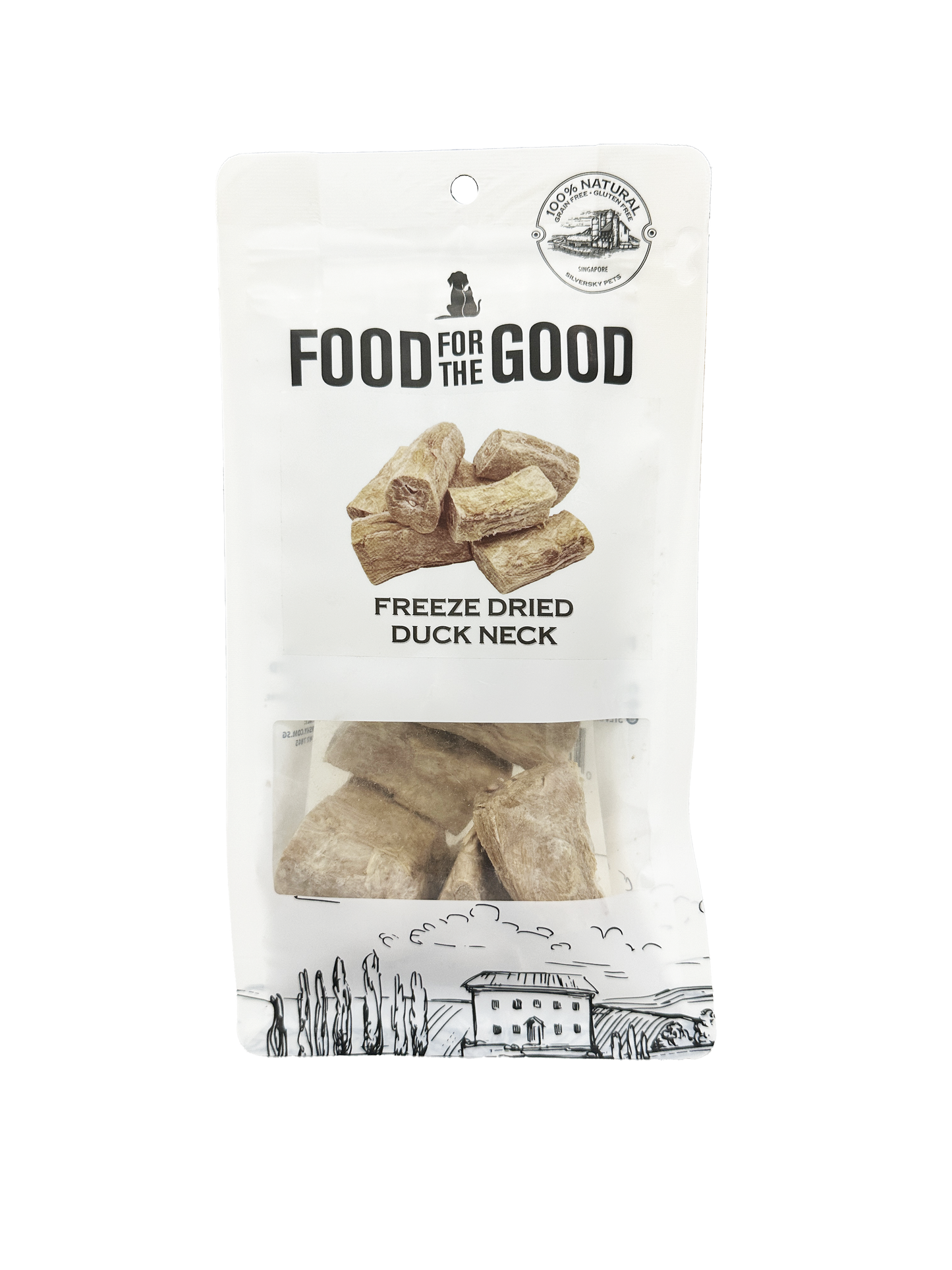 Food For The Good Freeze Dried Cat & Dog Treats - Duck Neck 70g
