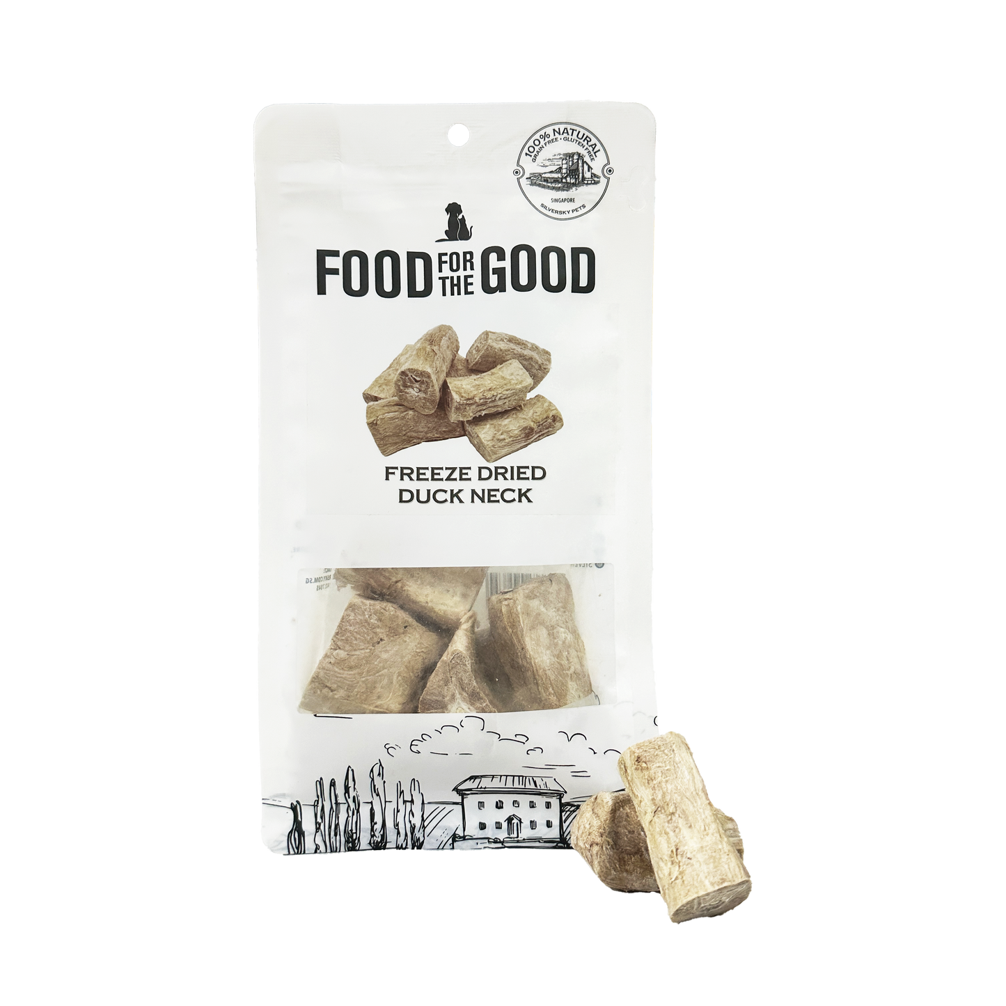 Food For The Good Freeze Dried Cat & Dog Treats - Duck Neck 70g