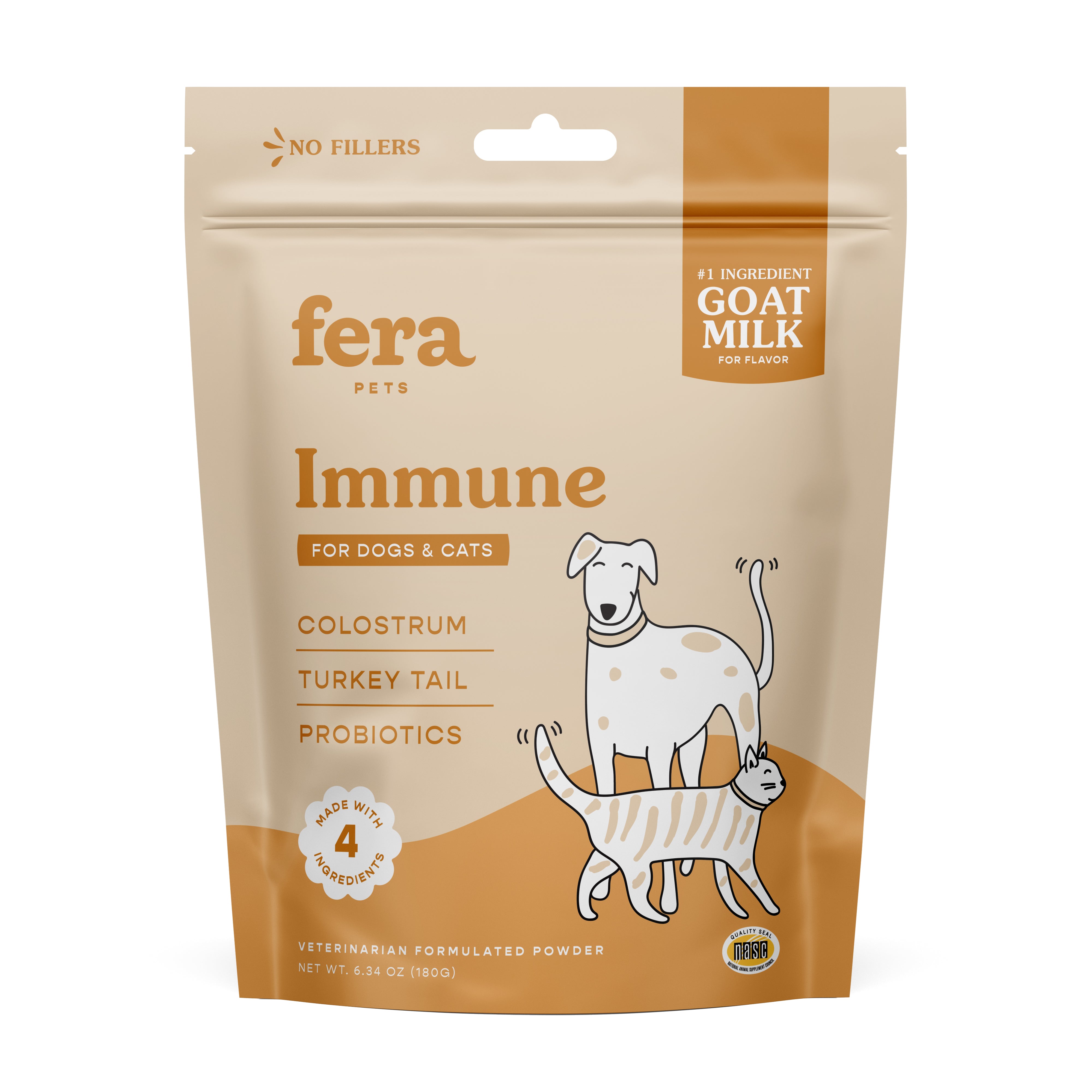 Fera Pet Organics Immune Goat Milk Topper Supplement Powder