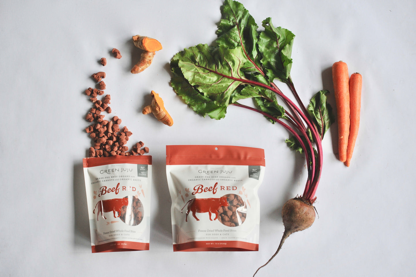 Green Juju Whole Food Bites Freeze Dried Toppers - Beef Red (2 Sizes)