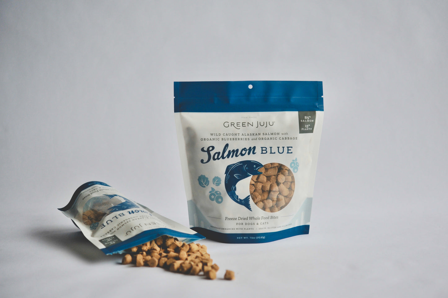 Green Juju Whole Food Bites Freeze Dried Toppers - Salmon Blue (2 Sizes)