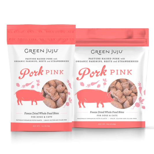Greeen Juju Whole Food Bites Freeze Dried Toppers - Pork Pink (2 Sizes)