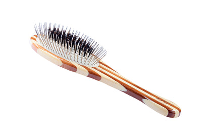 Bass Brushes Hybrid Groomer Pet Brush - Striped Finish (3 Sizes)