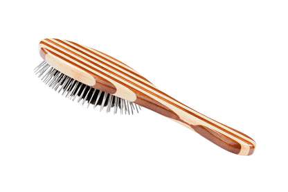 Bass Brushes Hybrid Groomer Pet Brush - Striped Finish (3 Sizes)