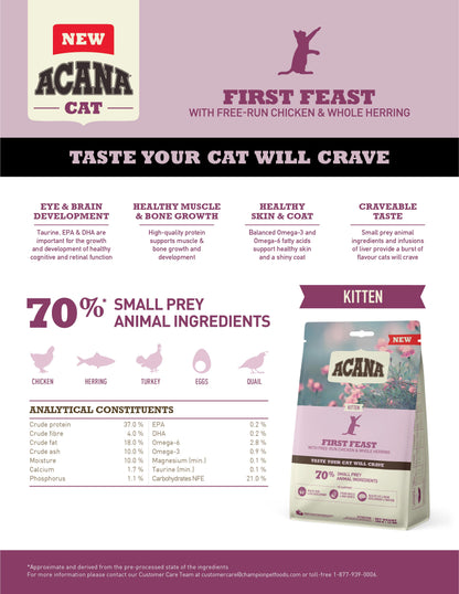 ACANA CLASSICS Freeze-Dried Coated First Feast Cat Dry Food (340g/1.8kg)