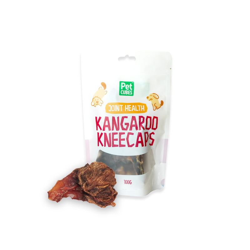 PetCubes Natural Air-Dried Dog Treats - Kangaroo Kneecaps 100g