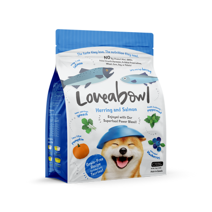 Loveabowl Herring and Salmon Dog Dry Food (4 Sizes)