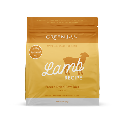 Green Juju Freeze Dried Raw Dog Food 14oz - Lamb Recipe