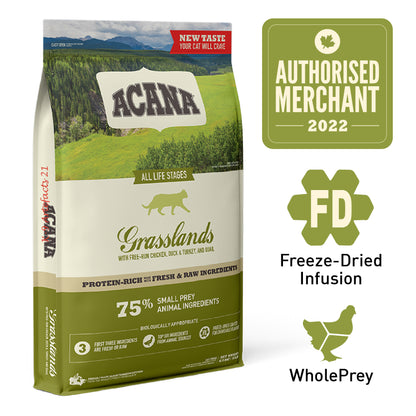 ACANA REGIONALS Freeze-Dried Infused Grasslands Cat Dry Food (340g/1.8kg/4.5kg)